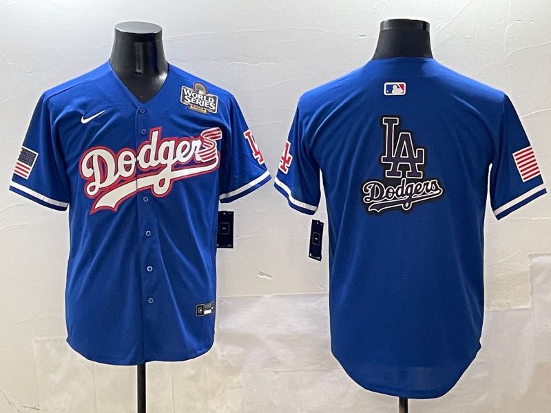 Men Los Angeles Dodgers Blank Blue Second generation Joint Name Nike 2025 MLB Jersey style 24